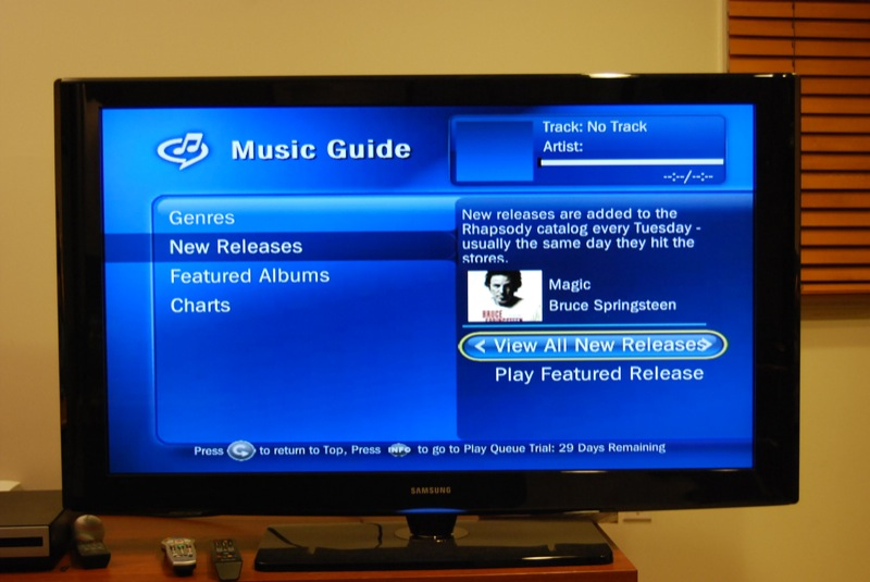 Illustration for article titled TiVo Rocks the Rhapsody Music Service